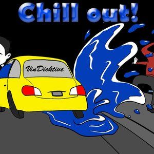 Chill Out! Splash Mens VinDicktive White 100% Poly Short Sleeve T Shirt Medium M